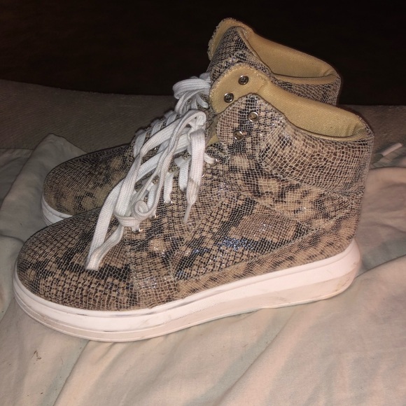 Snake Print High Top Sneaker - Picture 2 of 3
